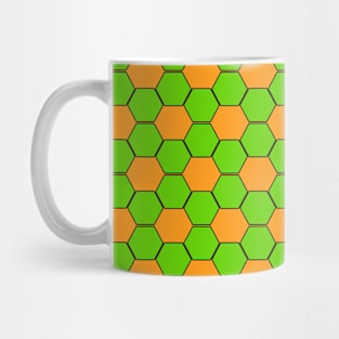 Football / Soccer Ball Texture - Orange & Green Mug